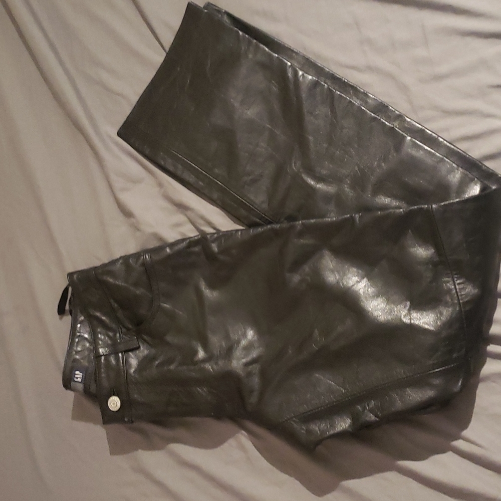 Bootcut leather pants